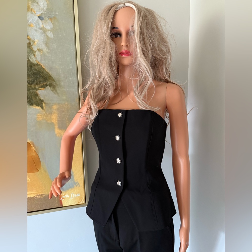 NWT Stylish and Elegant Black Bustier-Strapless Top!